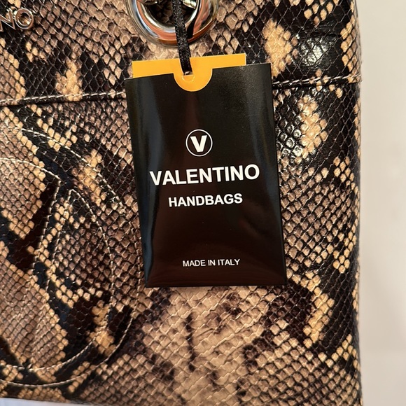 NWT Mario Valentino snake print leather shoulder bag - Picture 6 of 14